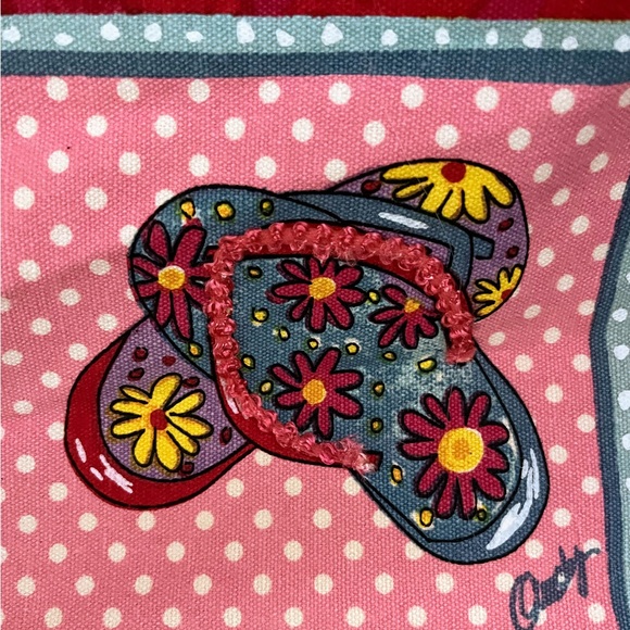 NWT! Large Beach Themed Zip Tote by Anne Ormsby - Picture 6 of 12